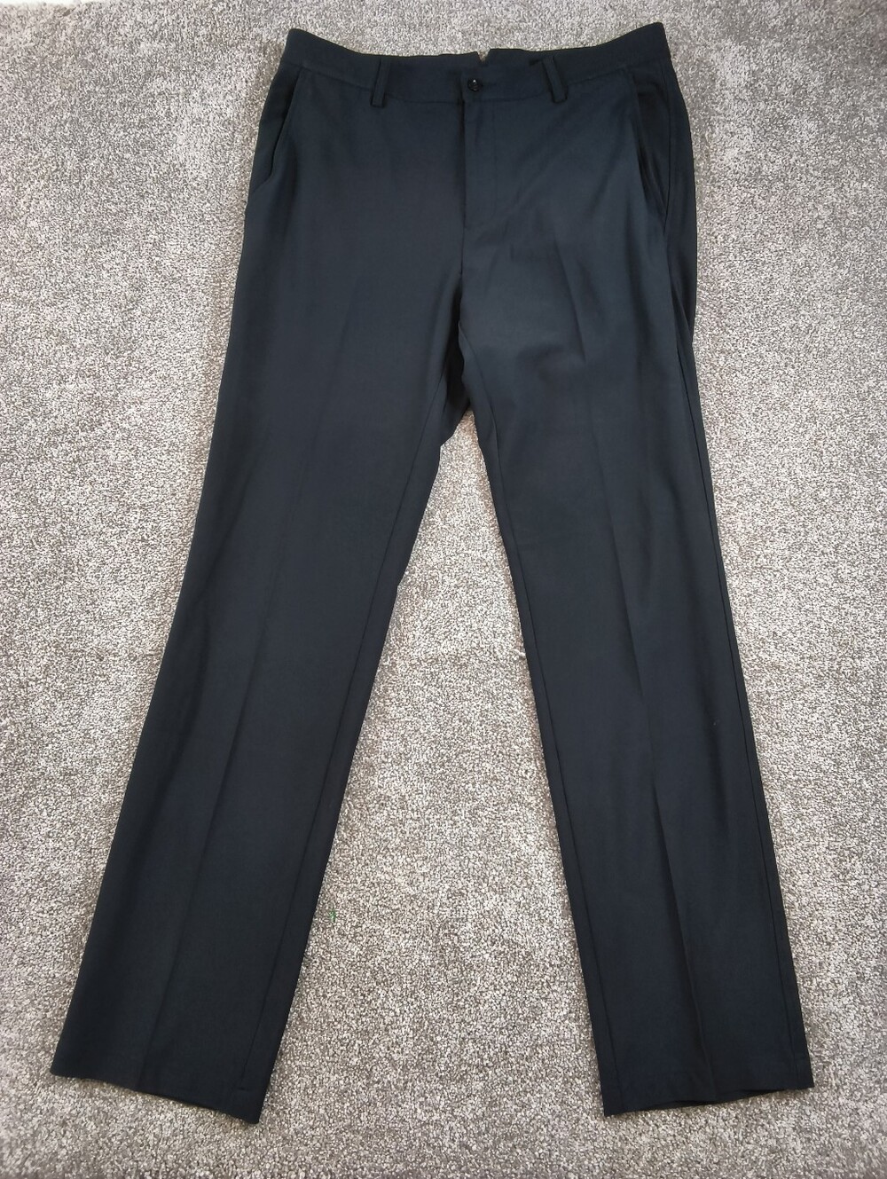 Dunning Black Polyester Spandex Dress Pants Straight Leg Men’s 32x32 Golf Men’s